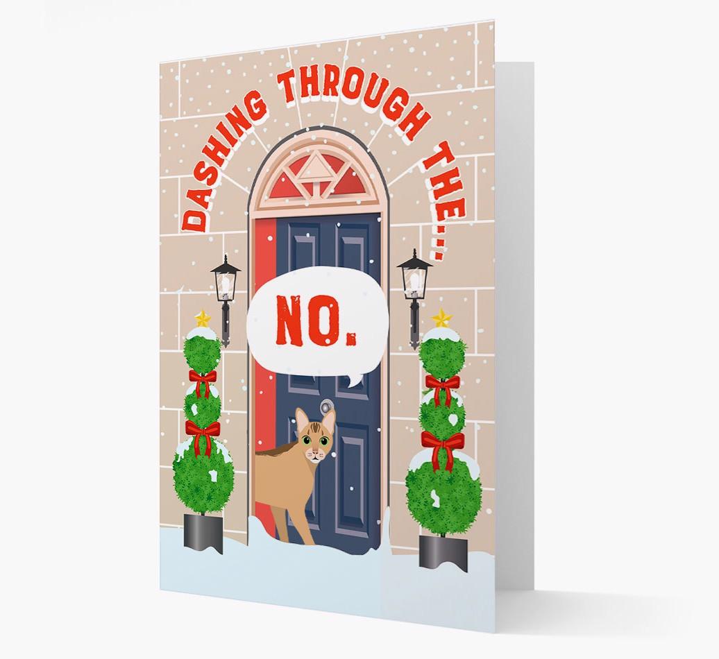 Dashing Through The No: Personalized {breedCommonName} Card