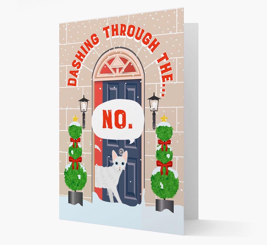 Dashing Through The No: Personalized {breedCommonName} Card