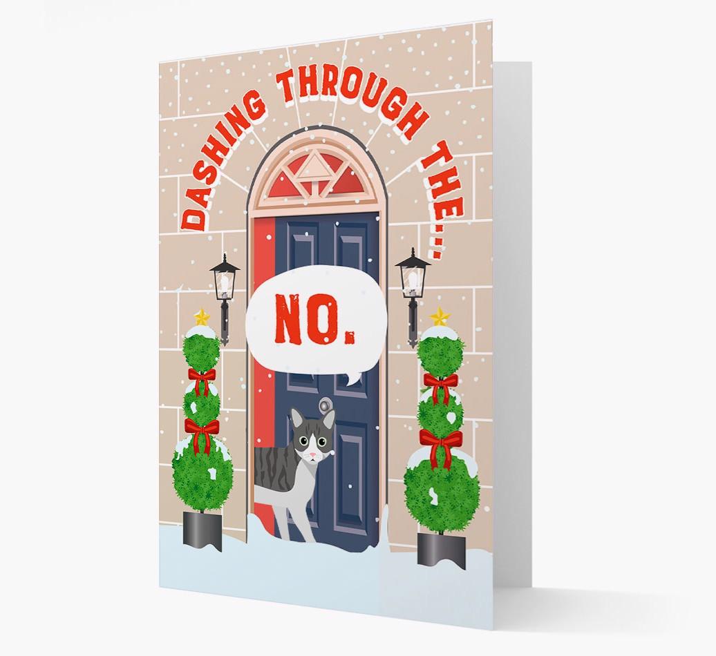 Dashing Through The No: Personalized {breedCommonName} Card