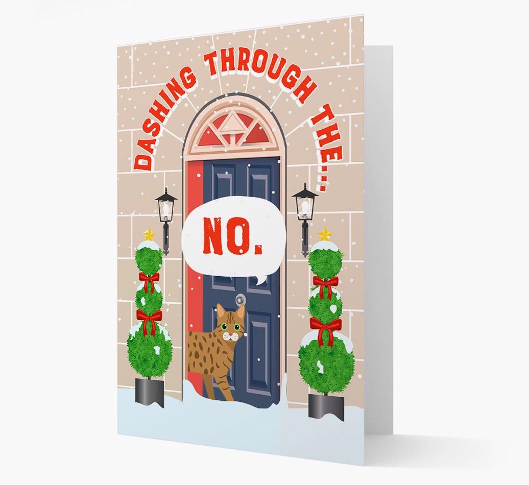 Dashing Through The No: Personalized {breedCommonName} Card