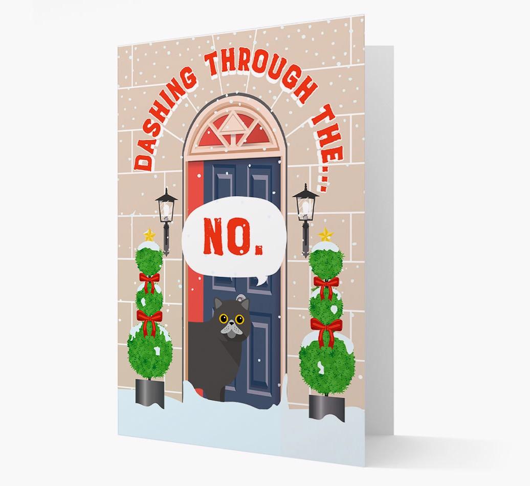 Dashing Through The No: Personalized {breedCommonName} Card