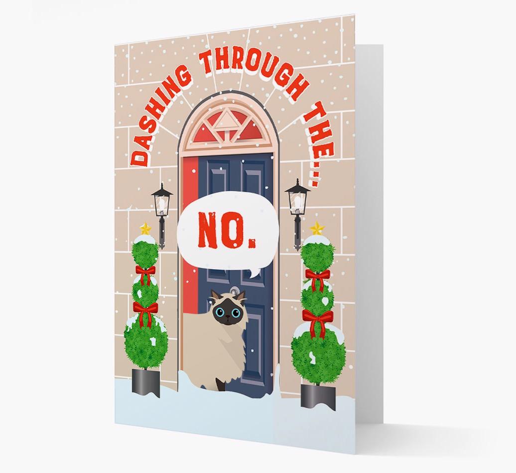 Dashing Through The No: Personalized {breedCommonName} Card