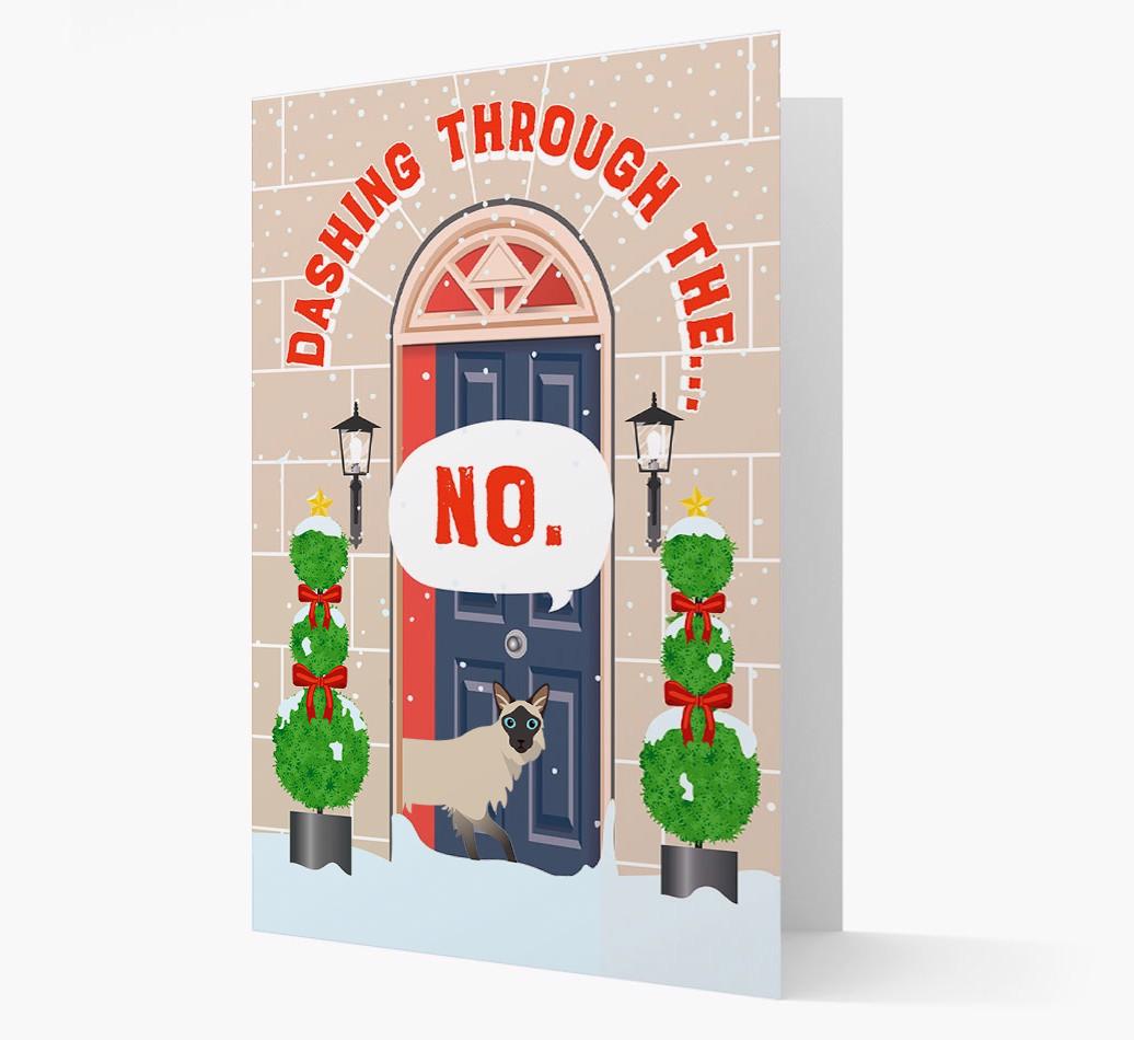 Dashing Through The No: Personalized {breedCommonName} Card