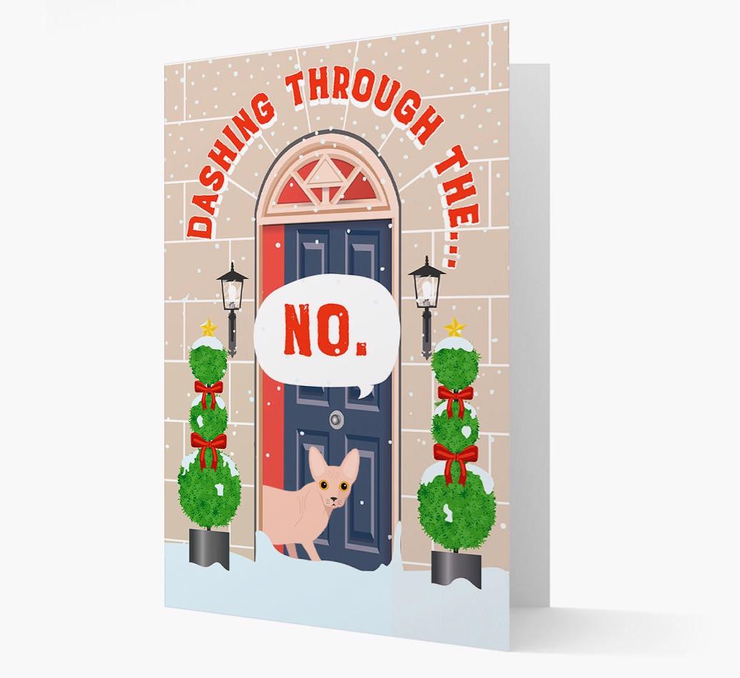 Dashing Through The No: Personalized {breedCommonName} Card