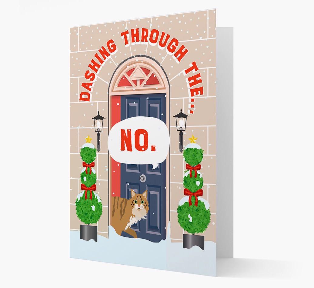 Dashing Through The No: Personalized {breedCommonName} Card