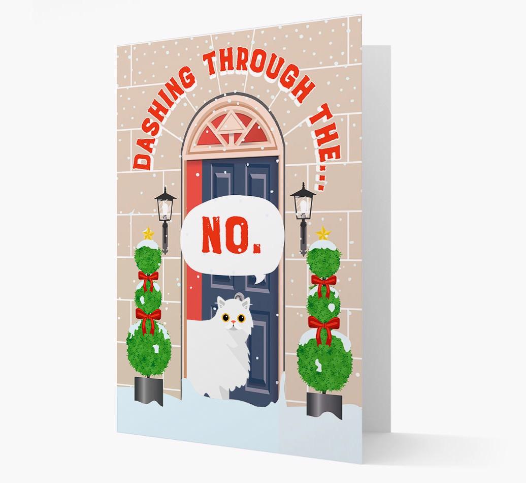 Dashing Through The No: Personalized {breedCommonName} Card