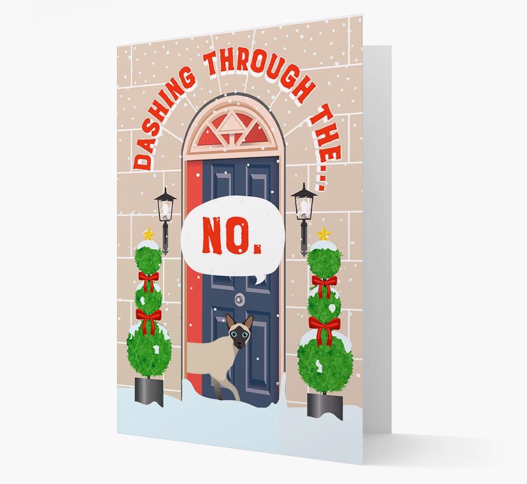 Dashing Through The No: Personalized {breedCommonName} Card