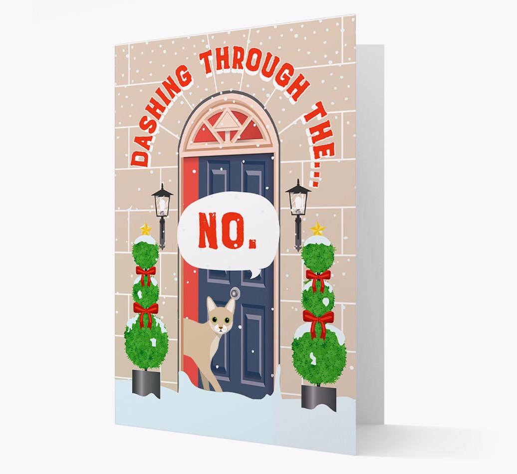 Dashing Through The No: Personalized {breedCommonName} Card