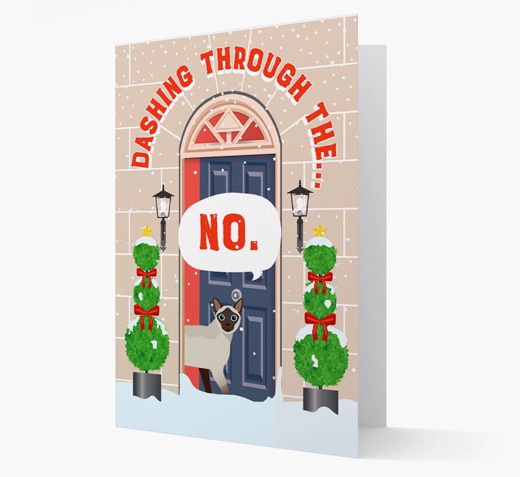 Dashing Through The No: Personalized {breedCommonName} Card