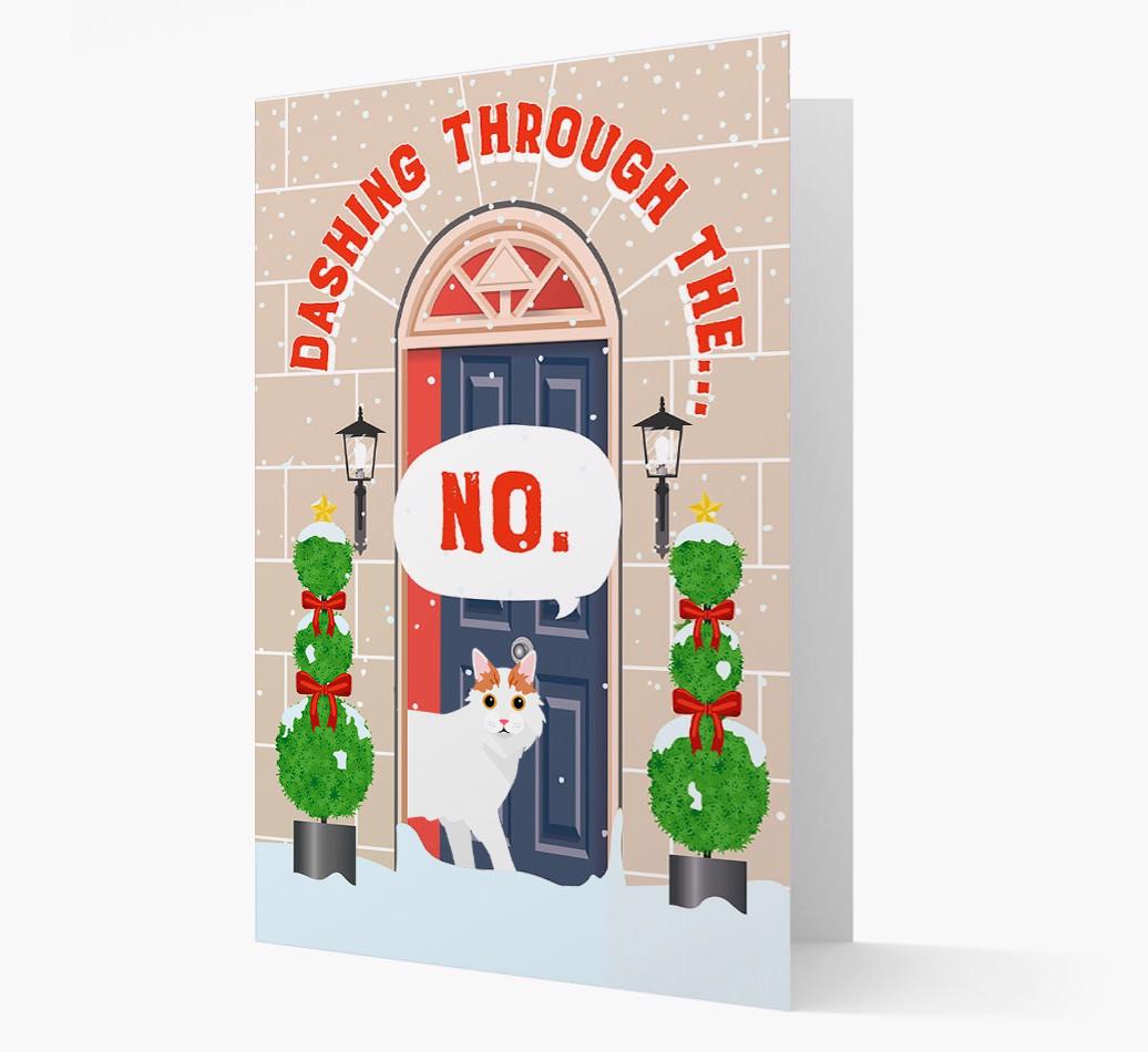 Dashing Through The No: Personalized {breedCommonName} Card