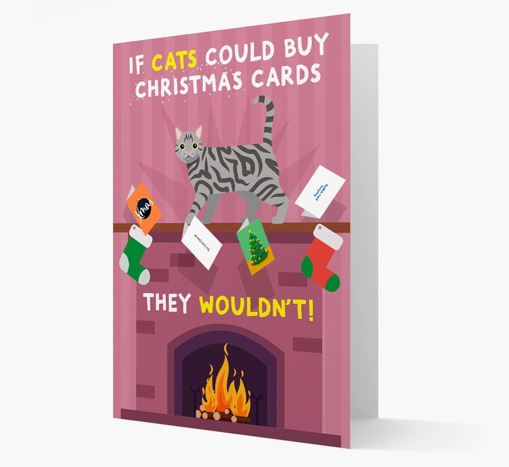 If Cats Could Buy Christmas Cards: Personalized {breedCommonName} Card