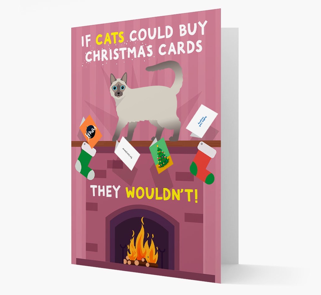 If Cats Could Buy Christmas Cards: Personalised {breedCommonName} Card