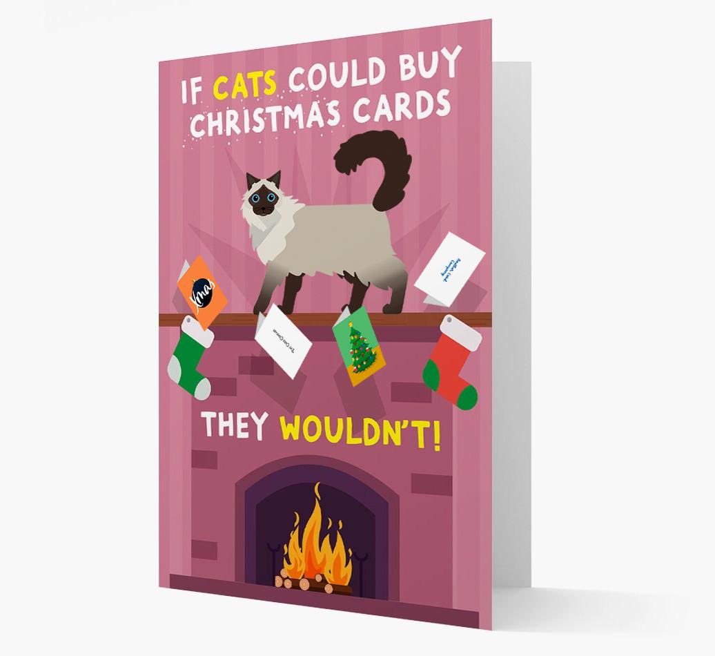 If Cats Could Buy Christmas Cards: Personalized {breedCommonName} Card