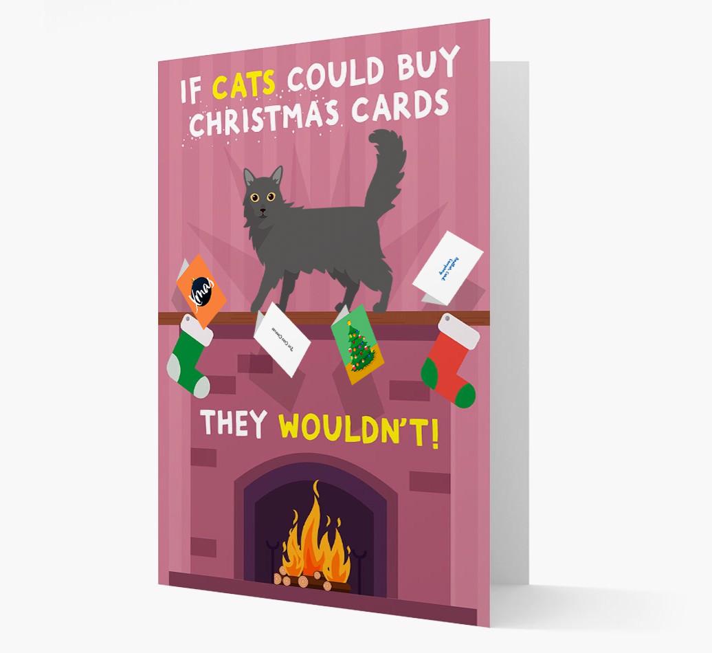 If Cats Could Buy Christmas Cards: Personalised {breedCommonName} Card