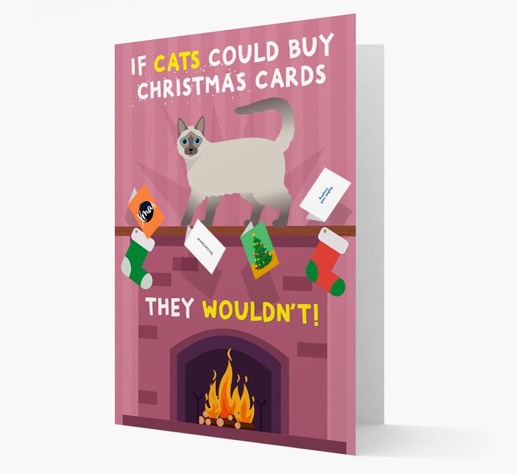 If Cats Could Buy Christmas Cards: Personalised {breedCommonName} Card