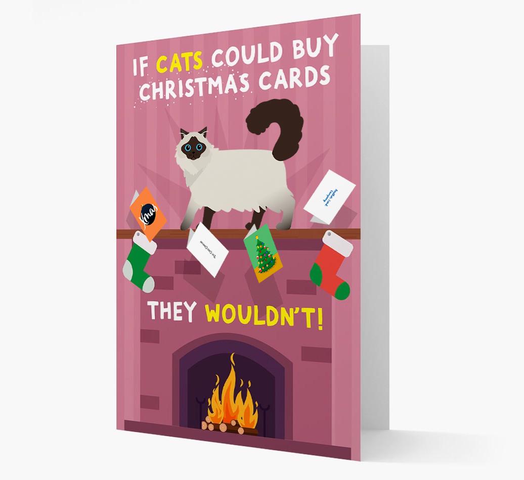If Cats Could Buy Christmas Cards: Personalised {breedCommonName} Card