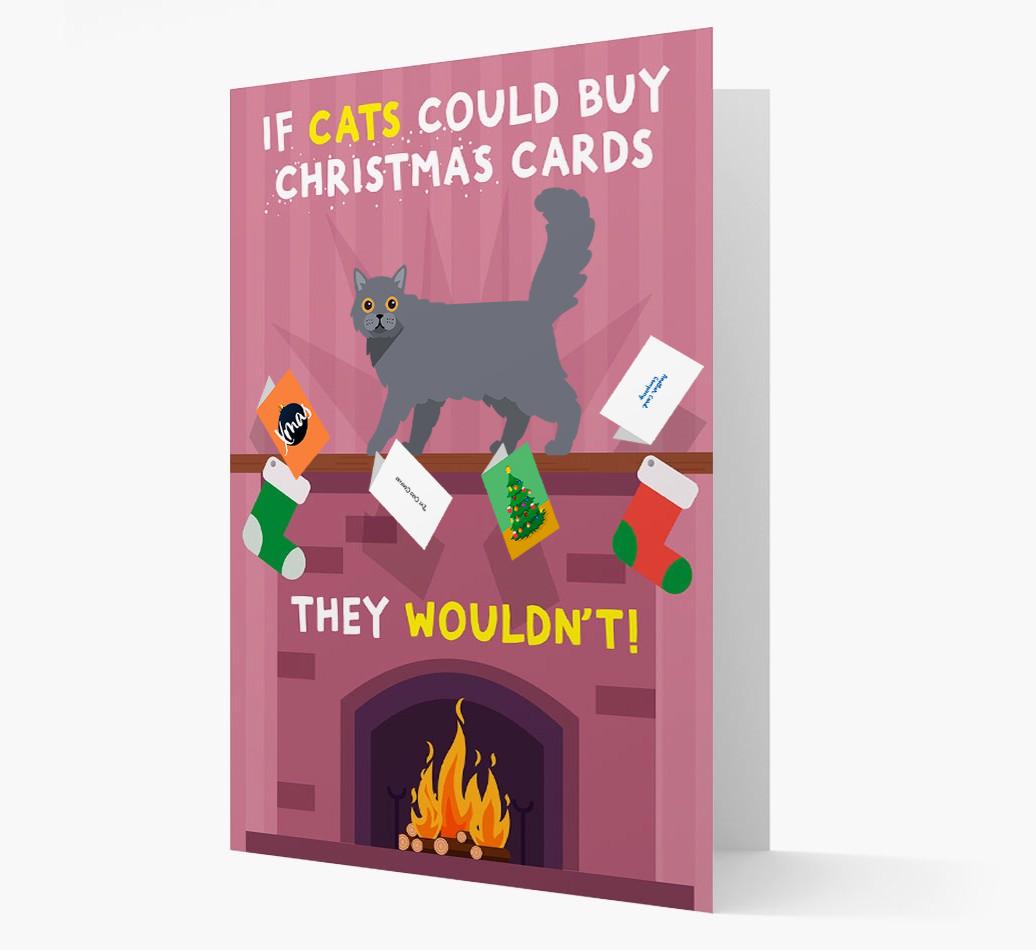 If Cats Could Buy Christmas Cards: Personalised {breedCommonName} Card