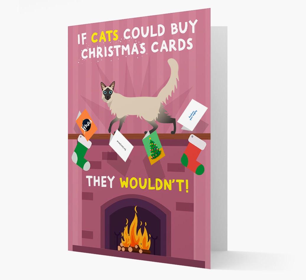 If Cats Could Buy Christmas Cards: Personalised {breedCommonName} Card