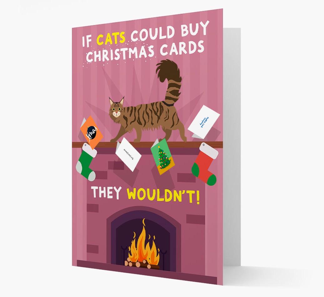 If Cats Could Buy Christmas Cards: Personalised {breedCommonName} Card