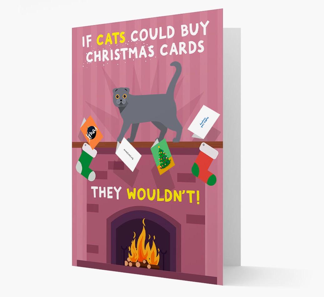 If Cats Could Buy Christmas Cards: Personalised {breedCommonName} Card
