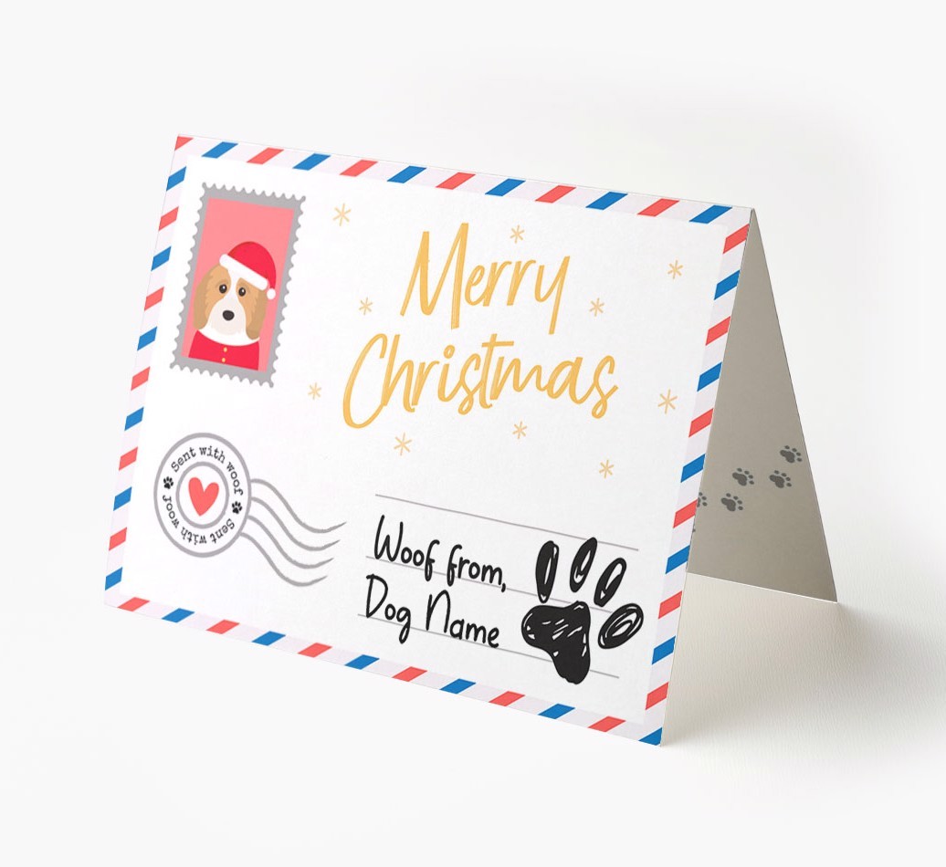 Happy Holidays Postcard: Personalized {breedFullName} Card