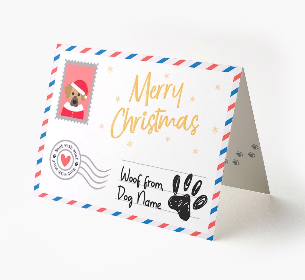 Merry Christmas Postcard: Personalised {breedFullName} Card