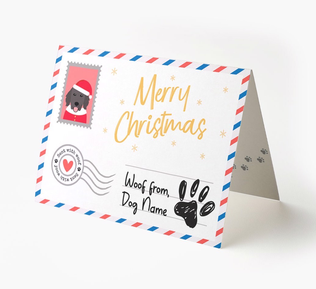 Merry Christmas Postcard: Personalised {breedFullName} Card