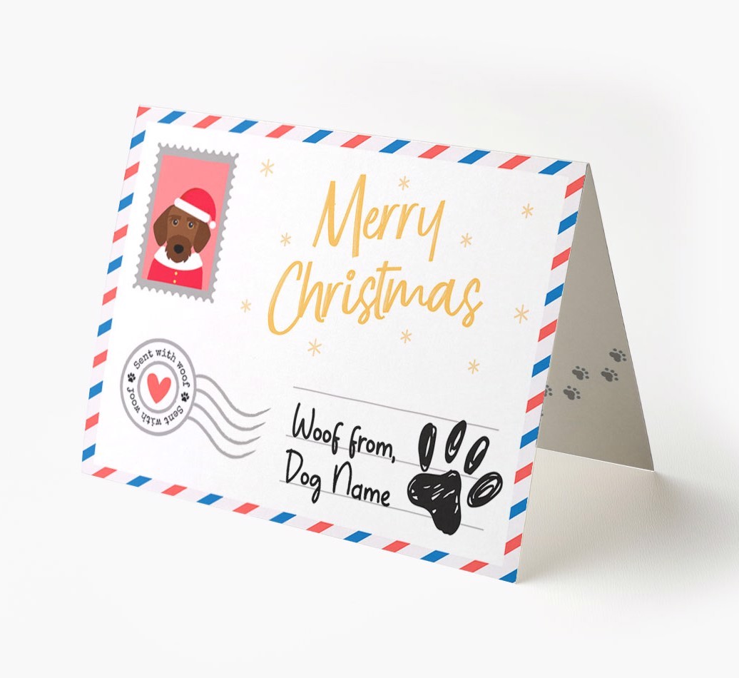 Merry Christmas Postcard: Personalised {breedFullName} Card