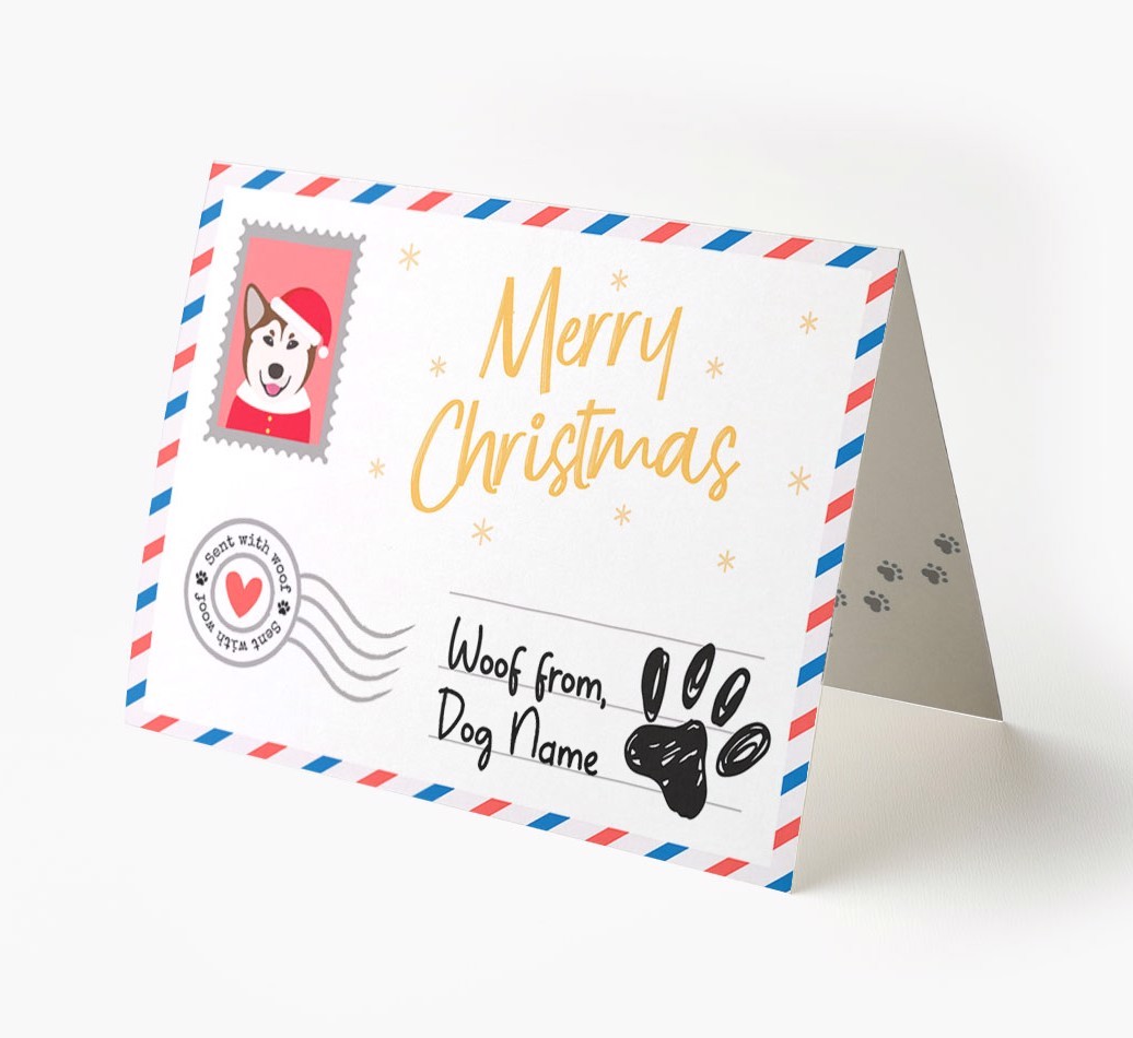 Happy Holidays Postcard: Personalized {breedFullName} Card