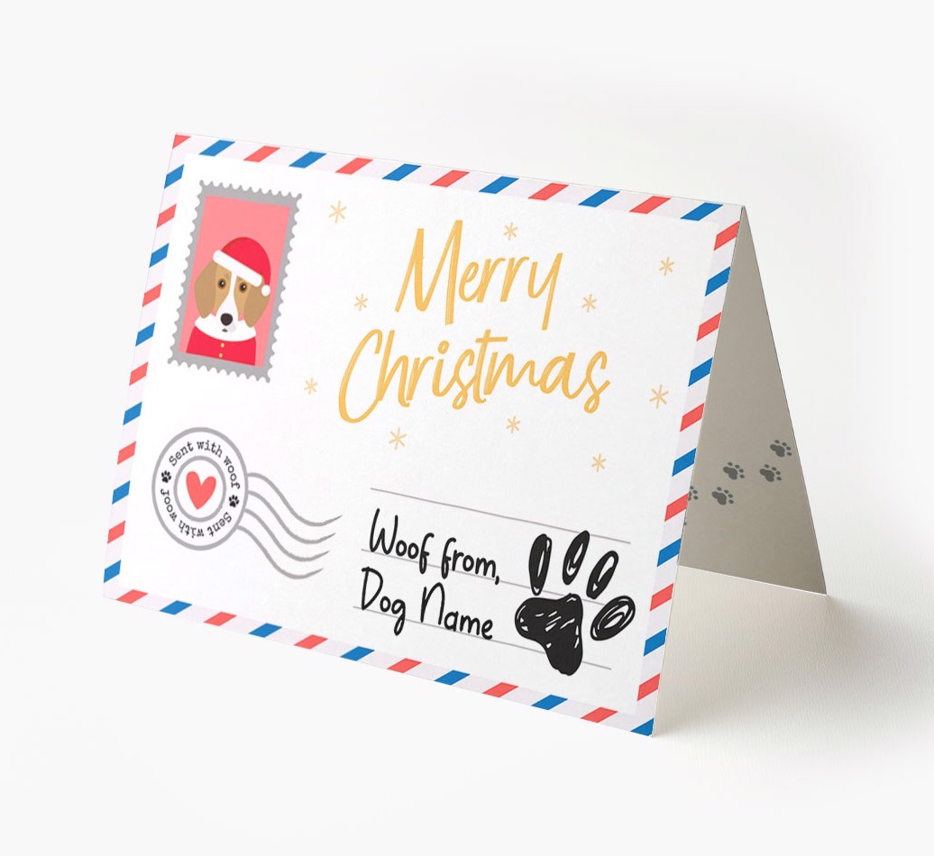Merry Christmas Postcard: Personalised {breedFullName} Card