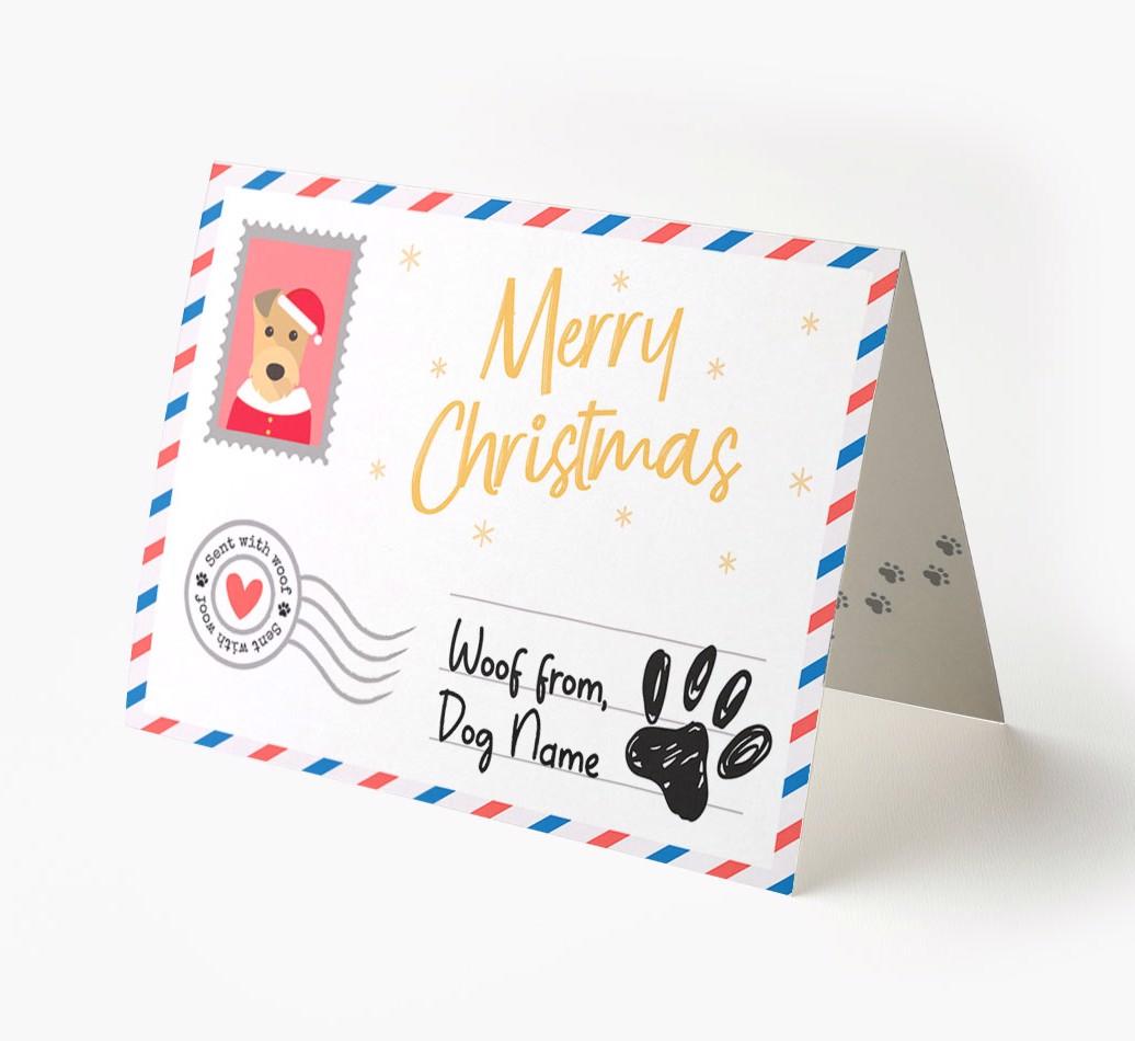 Merry Christmas Postcard: Personalised {breedFullName} Card