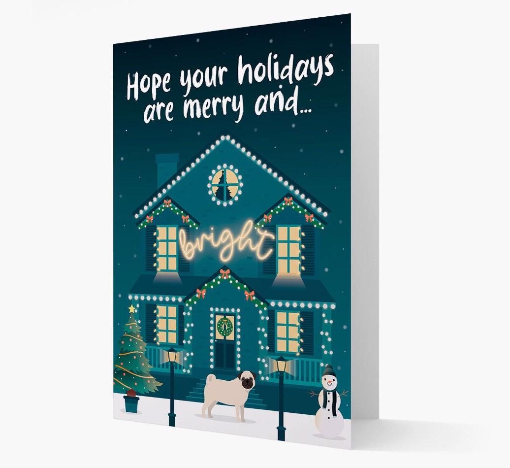Merry And Bright : Personalised {breedFullName} Card