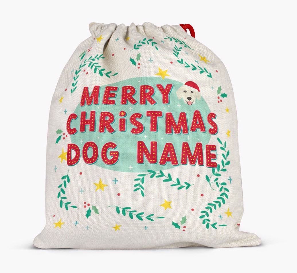 Merry Christmas: Personalised {breedFullName} Santa Sack