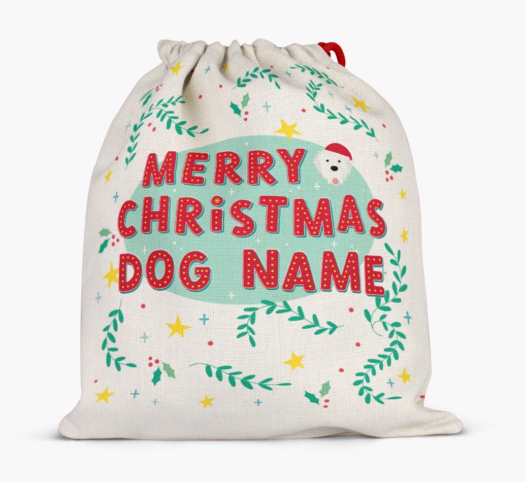 Merry Christmas: Personalised {breedFullName} Santa Sack