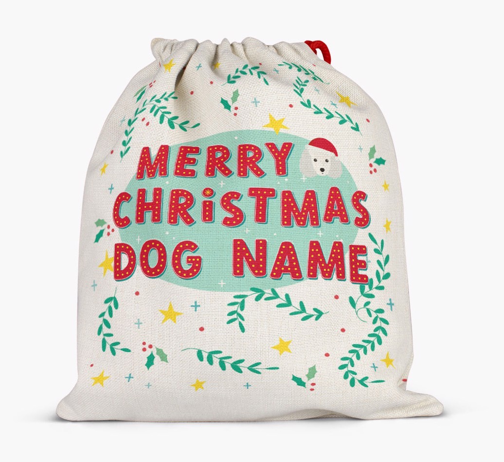 Merry Christmas: Personalised {breedFullName} Santa Sack