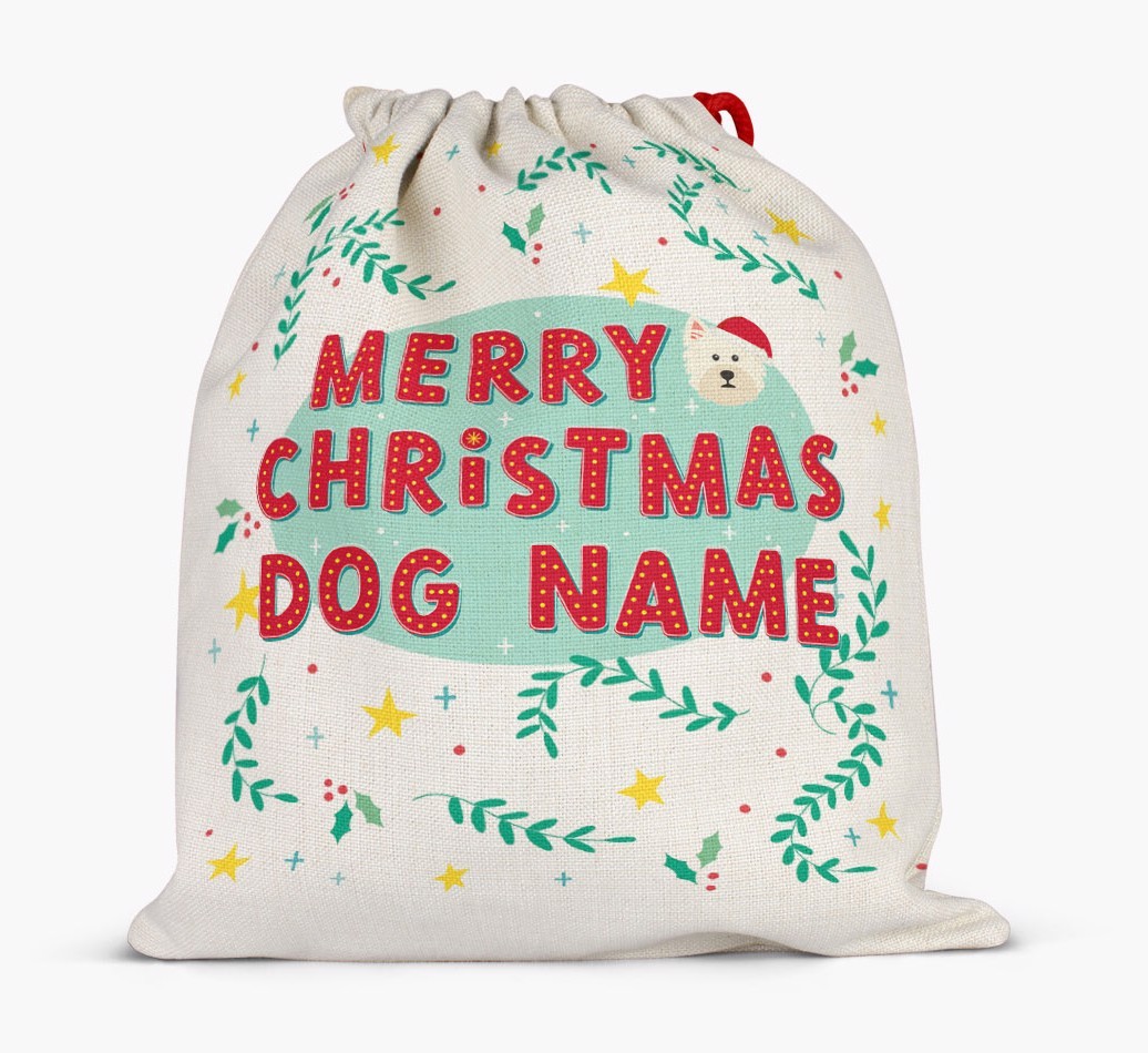Merry Christmas: Personalised {breedFullName} Santa Sack