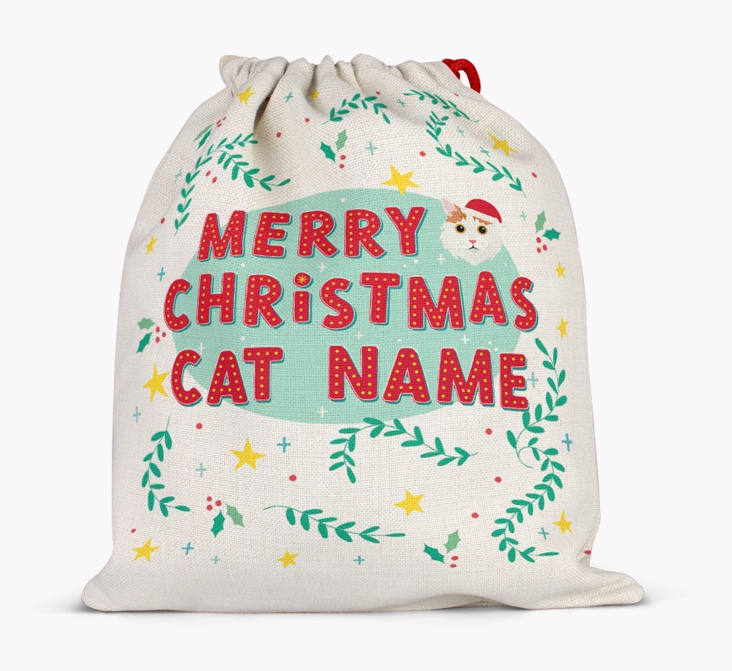 Happy Holidays: Personalized {breedFullName} Santa Sack