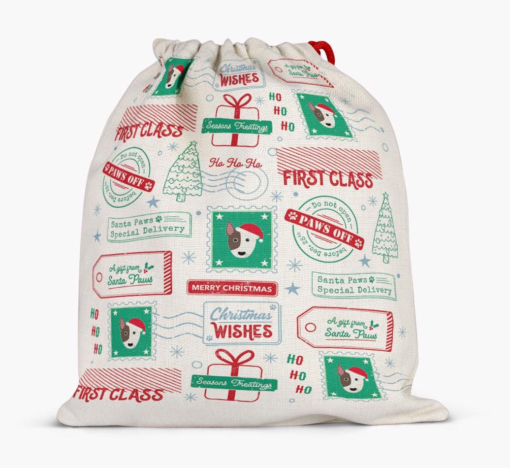 Christmas Rubber Stamps: Personalized {breedFullName} Santa Sack