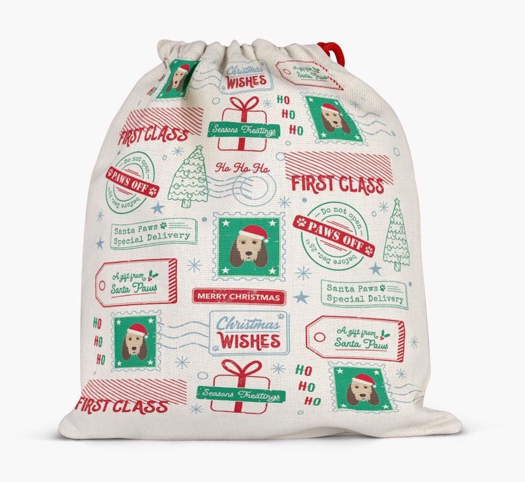 Christmas Rubber Stamps: Personalized {breedFullName} Santa Sack