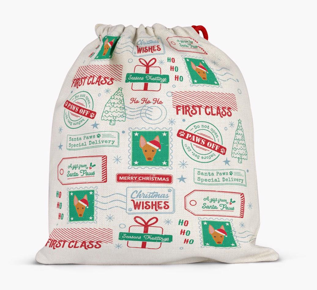 Christmas Rubber Stamps: Personalized {breedFullName} Santa Sack