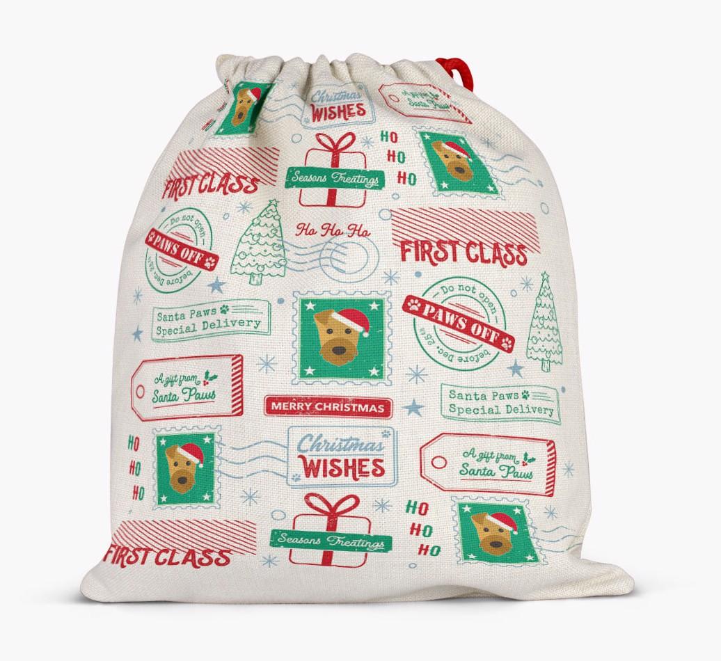 Christmas Rubber Stamps: Personalized {breedFullName} Santa Sack