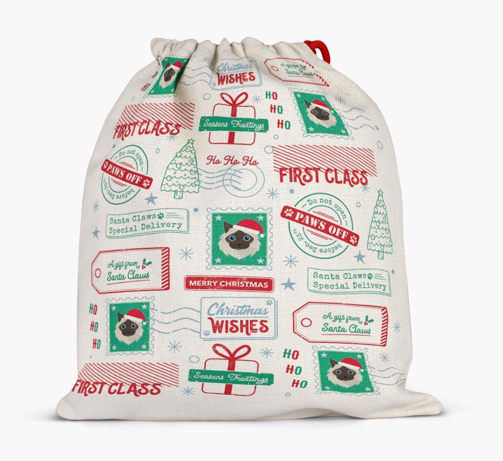 Christmas Rubber Stamps: Personalized {breedFullName} Santa Sack