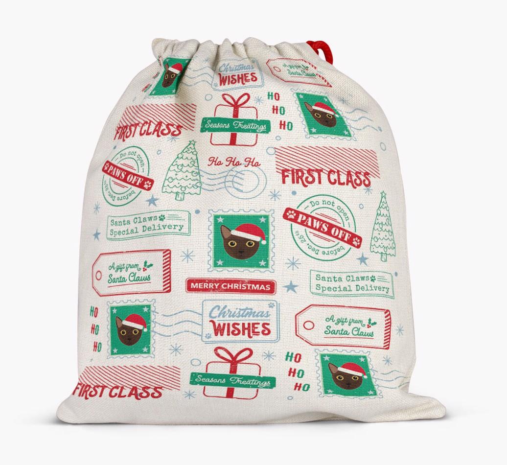 Christmas Rubber Stamps: Personalised {breedFullName} Santa Sack