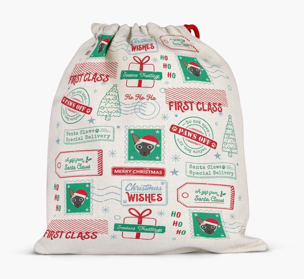 Christmas Rubber Stamps: Personalised {breedFullName} Santa Sack