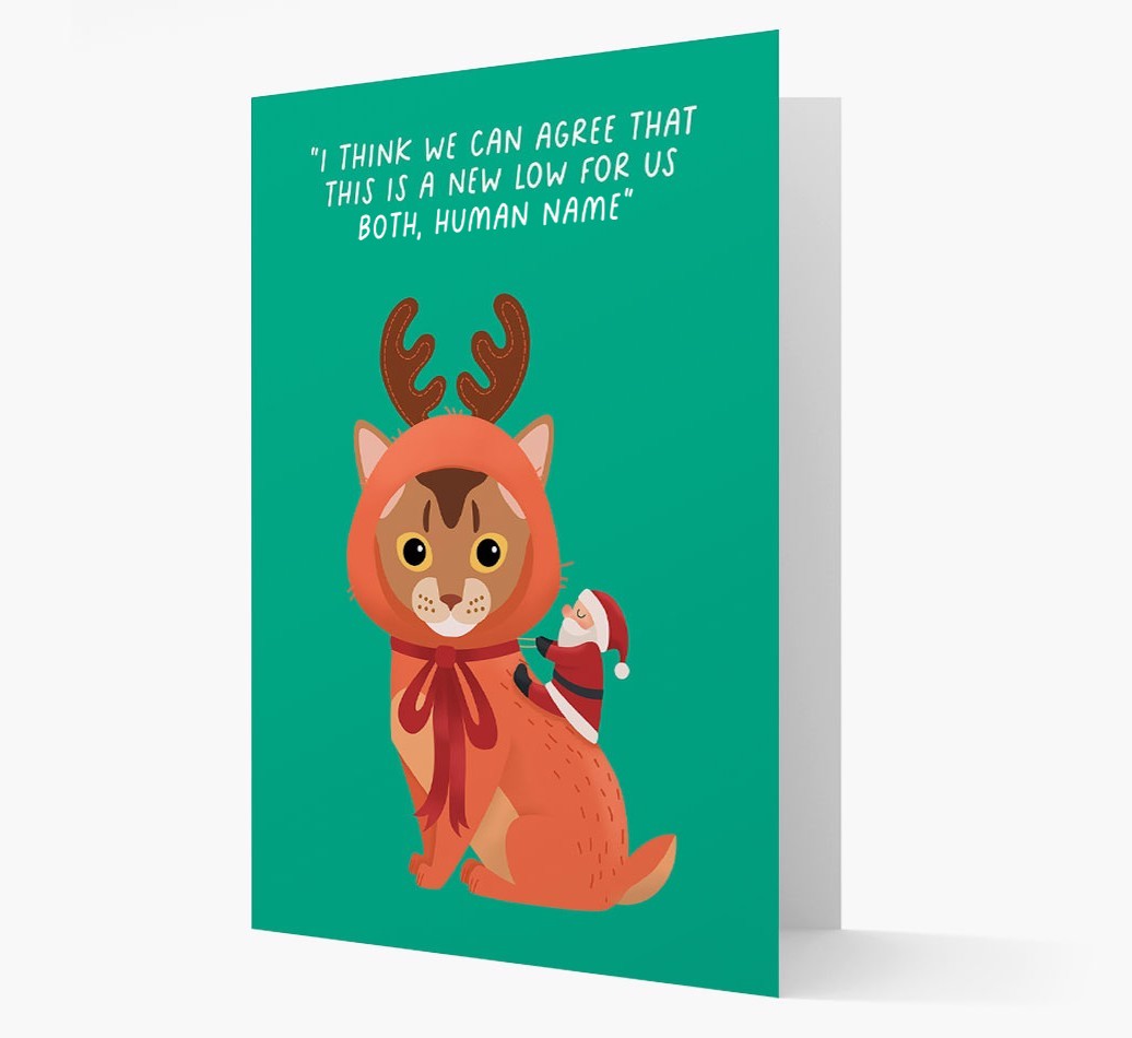 Reindeer Costume: Personalised {breedCommonName} Card