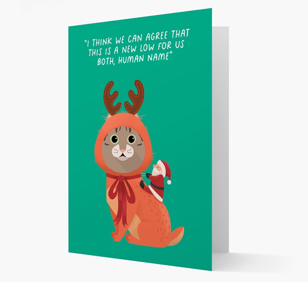Reindeer Costume: Personalised {breedCommonName} Card