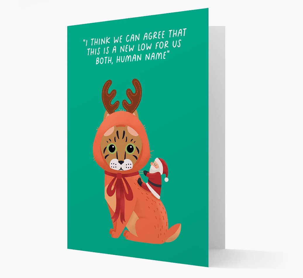 Reindeer Costume: Personalised {breedCommonName} Card