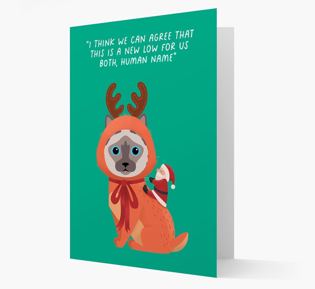Reindeer Costume: Personalised {breedCommonName} Card