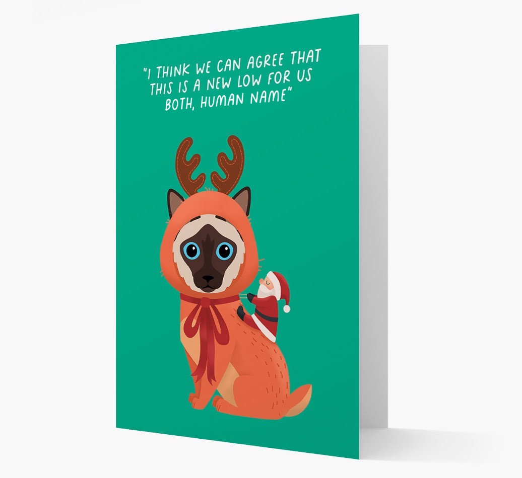 Reindeer Costume: Personalised {breedCommonName} Card