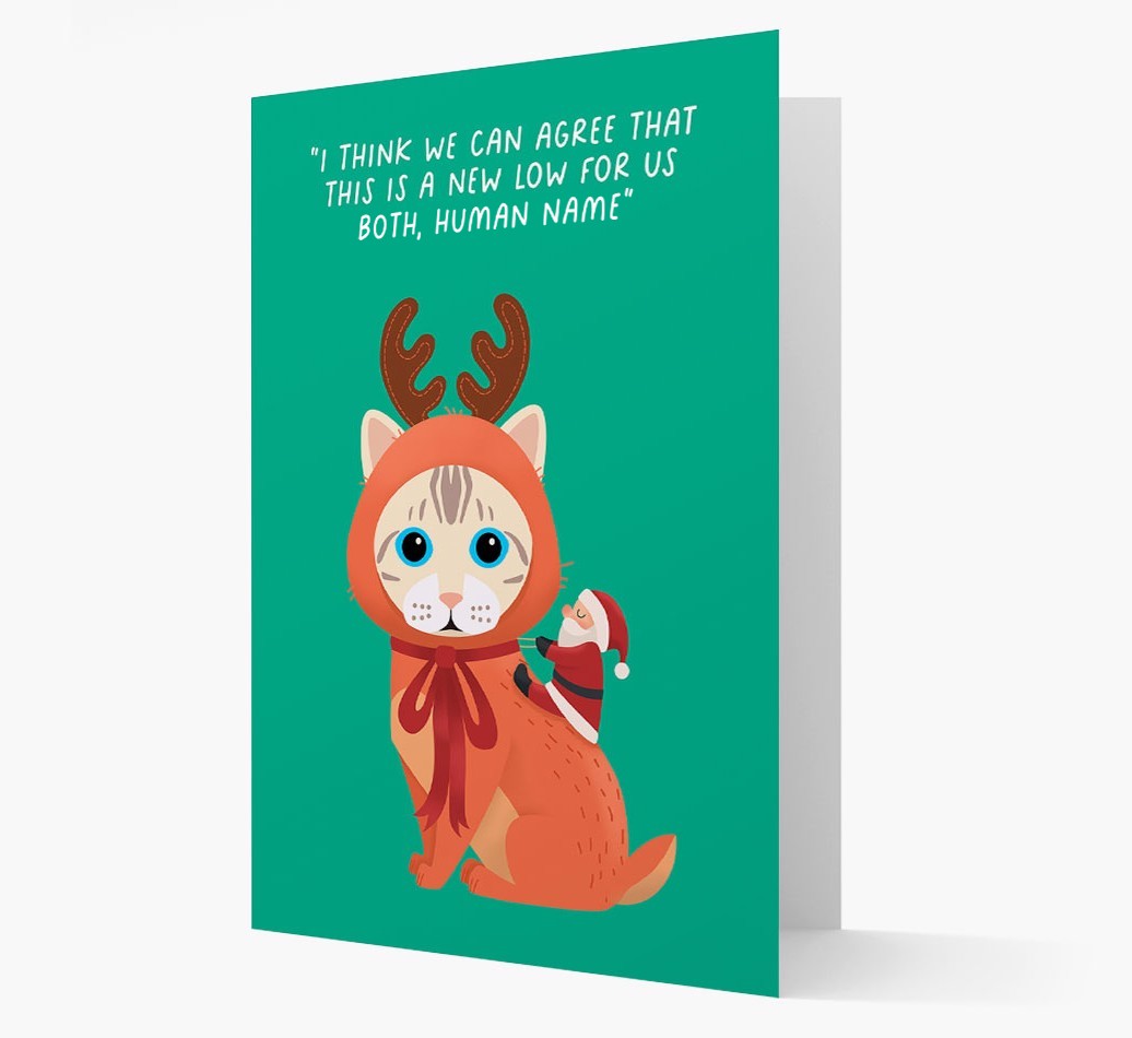Reindeer Costume: Personalised {breedCommonName} Card